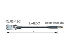 Canare Audio prepojovací kábel XLR3(M) - Bantam - 2m