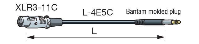 Canare Audio prepojovací kábel XLR3(F) - Bantam - 2m