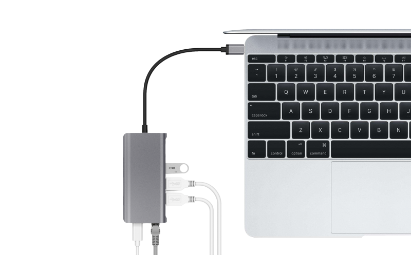 LMP USB-C Network Hub (Space Grey)