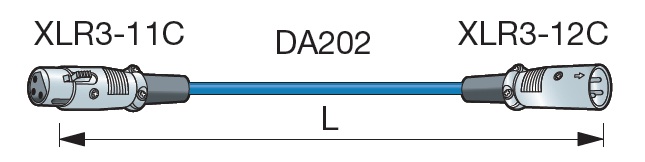 Canare AES/EBU Digitálny audio kábel XLR3(F) - XLR3(M) - DACxx (5 verzií)