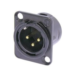 Neutrik XLR-M panelový konektor NC3MD-L (2 verzie)
