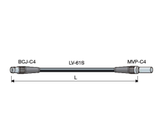 Canare 75 ohm Mini Video Patch Code Mini Weco to BNC(F) - MVPC002-BJ