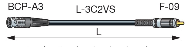Canare 75 ohm BNC - RCA kábel - D3CxxA-SR (3 verzie)