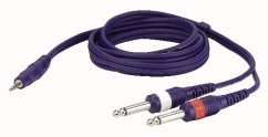 DAP Mini Jack Stereo-2 Jack mono cable 3m