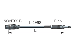 Canare Audio kábel "Star Quad" Mono Phone - XLR(F) Neutrik- PCxx-B (3 verzie)