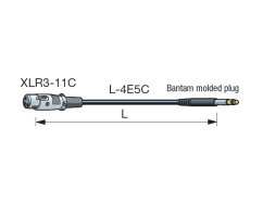 Canare Audio prepojovací kábel XLR3(F) - Bantam - 2m