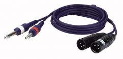 DAP 2 Jack Mono-2 XLR M cable 3m