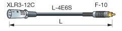 Canare RCA Audio kábel XLR3(M) ITT - RCA - RCxx-X2 (2 verzie)
