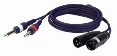 DAP 2 Jack Mono-2 XLR M cable 1,5m