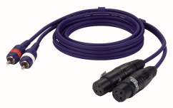 DAP 2 XLR F-2 RCA cable 3m