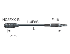 Canare Audio kábel "Star Quad" Stereo Phone - XLR(F) Neutrik- SPCxx-B1 (2 verzie)
