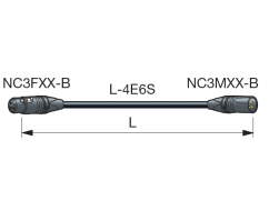 Canare Mikrofónny kábel "Star Quad" Neutrik - ECxx-B (11 verzií)