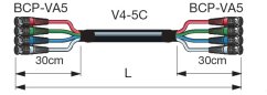 Canare 75 ohm 4xBNC Komponentný Video Multikábel - 4VSxxA-5C (6 verzií)