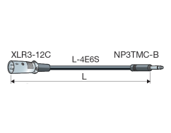 Canare Audio prepojovací kábel XLR3(M) ITT - Skini/Maxi - TCxxB-X2 (2 verzie)
